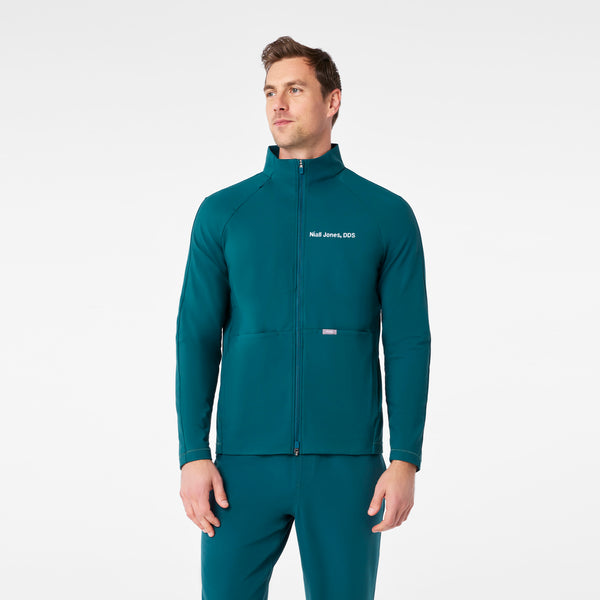 Men's Caribbean Blue ContourKnit Scrub Jacket