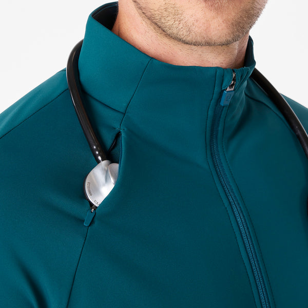 Men's Caribbean Blue ContourKnit Scrub Jacket