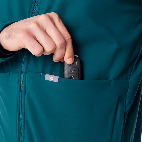 Men's Caribbean Blue ContourKnit Scrub Jacket