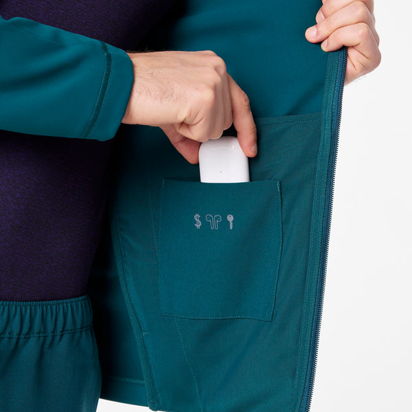 Men's Caribbean Blue ContourKnit Scrub Jacket
