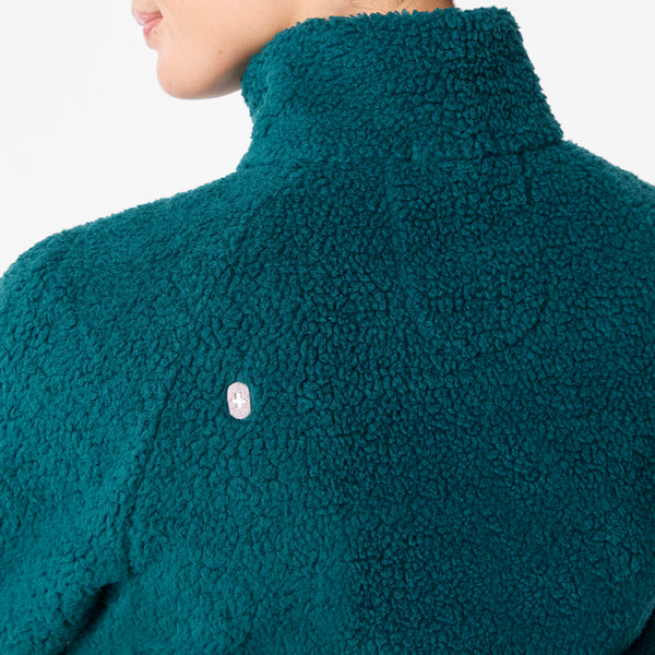 Women's Caribbean Blue High-Pile - Bomber Jacket