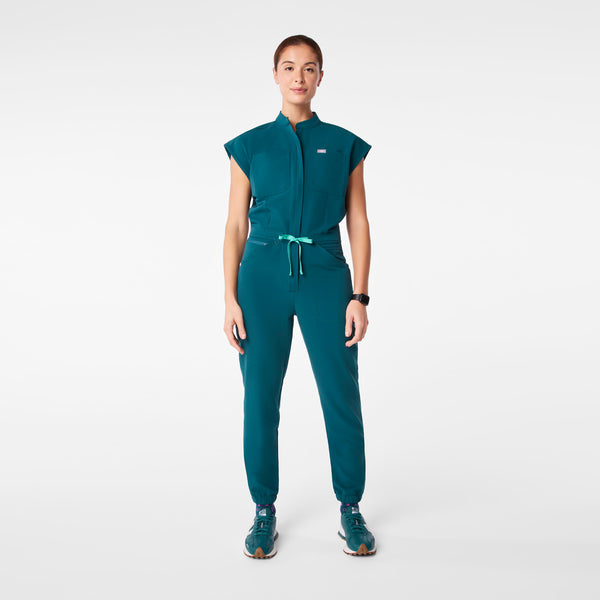 Women's Caribbean Blue Rafaela Cargo - Petite ScrubJumpsuit™