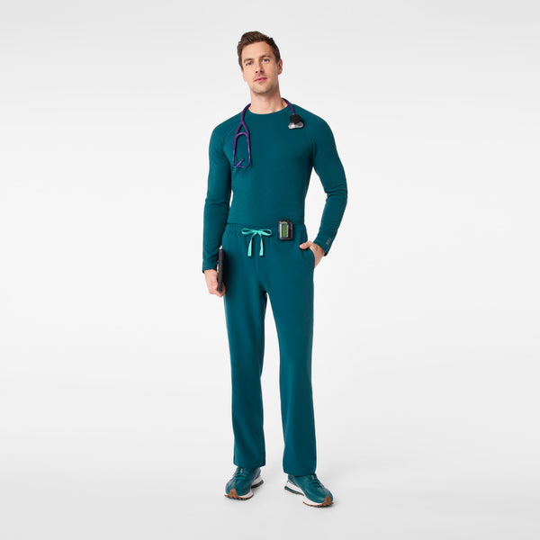 Men's Caribbean Blue Waffle - Long-Sleeve Underscrub