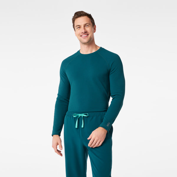Men's Caribbean Blue Waffle - Long-Sleeve Underscrub