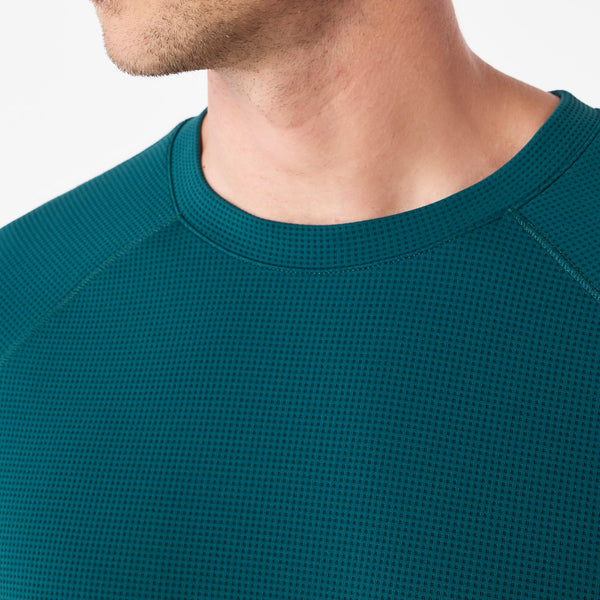 Men's Caribbean Blue Waffle - Long-Sleeve Underscrub