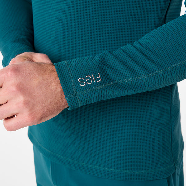 Men's Caribbean Blue Waffle - Long-Sleeve Underscrub