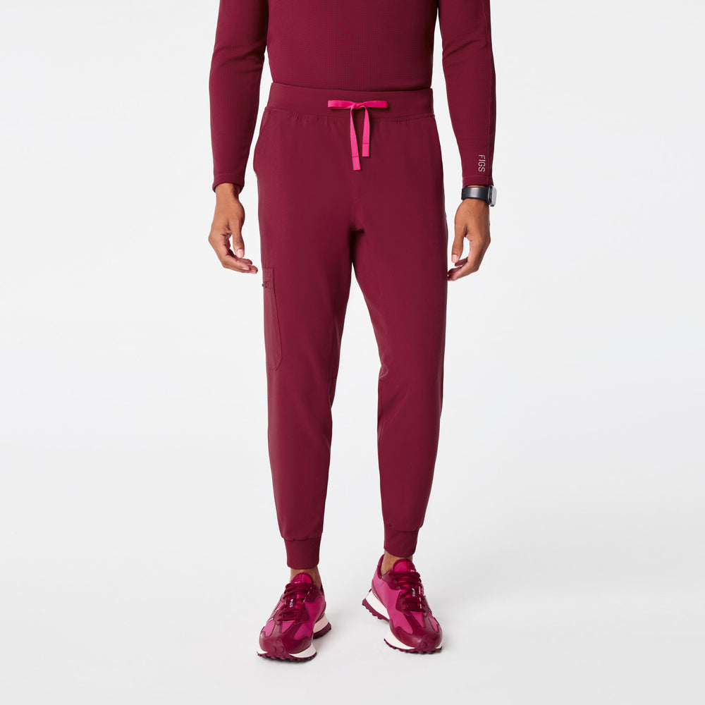 men's Deep Cranberry Brey Tall Jogger - Scrub Pant