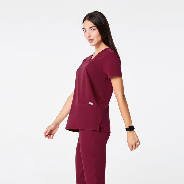 Women's Deep Cranberry Casma -  Scrub Top™