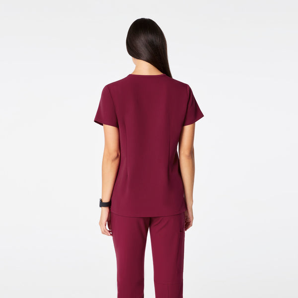 Women's Deep Cranberry Casma -  Scrub Top™