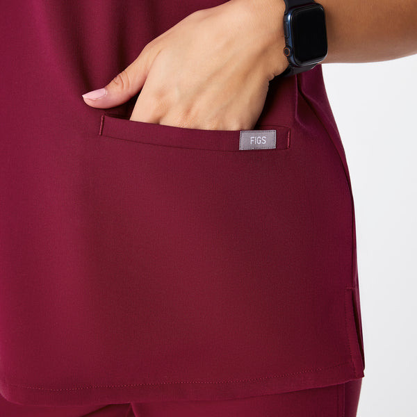 Women's Deep Cranberry Casma -  Scrub Top™