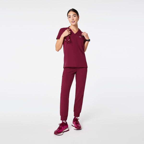 Women's Deep Cranberry Catarina -  Scrub Top™