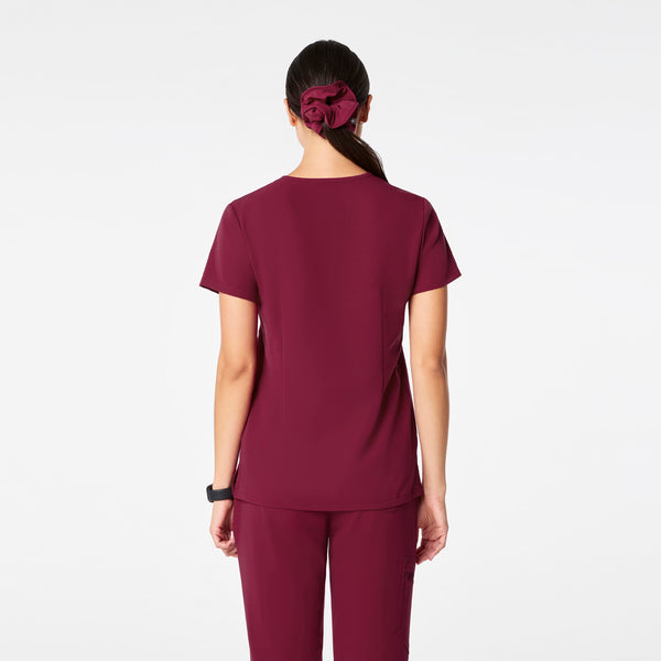Women's Deep Cranberry Catarina -  Scrub Top™