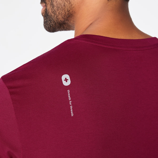 Men's Deep Cranberry FIGS Logo - Long-Sleeve Underscrub