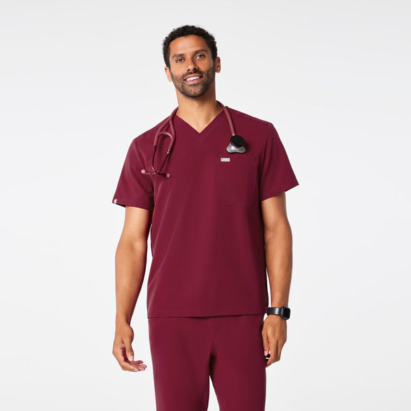 Men's Deep Cranberry Leon -  Scrub Top™