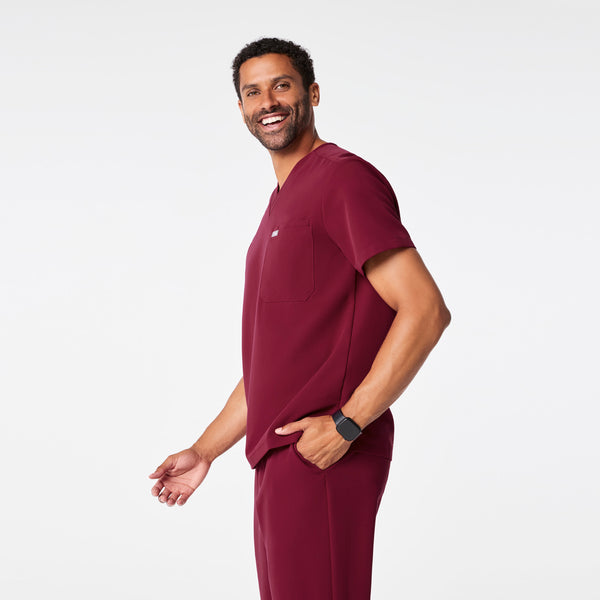 Men's Deep Cranberry Leon -  Scrub Top™