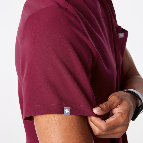 Men's Deep Cranberry Leon -  Scrub Top™