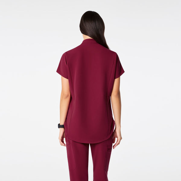 Women's Deep Cranberry Montex Relaxed Scrub Top