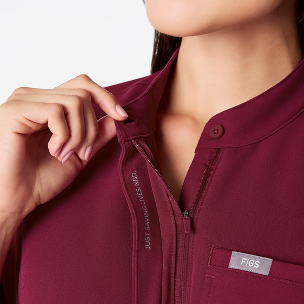 Women's Deep Cranberry Montex Relaxed Scrub Top