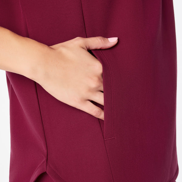 Women's Deep Cranberry Montex Relaxed Scrub Top