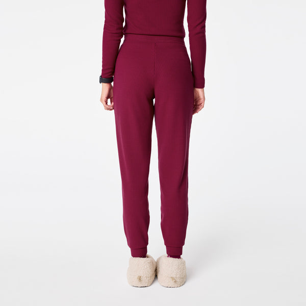 Women's Deep Cranberry Off-Shift High-Rise Waffle Jogger Sweatpant™