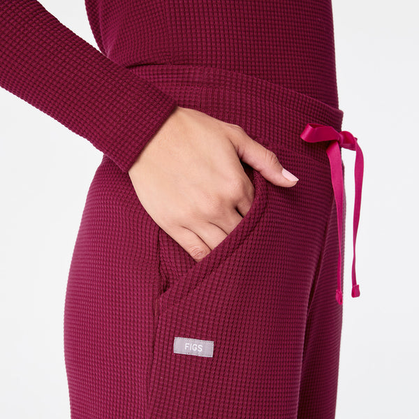 Women's Deep Cranberry Off-Shift High-Rise Waffle Jogger Sweatpant™