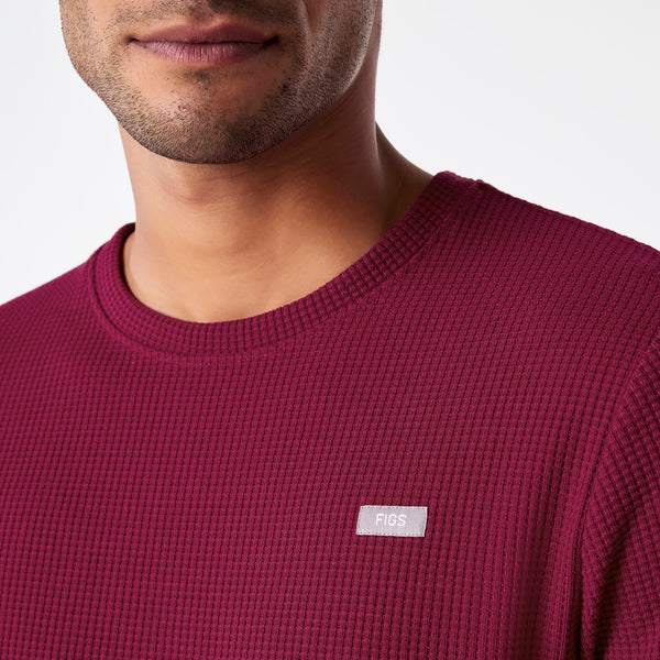 Men's Deep Cranberry Off-Shift Waffle - Long-Sleeve Top™
