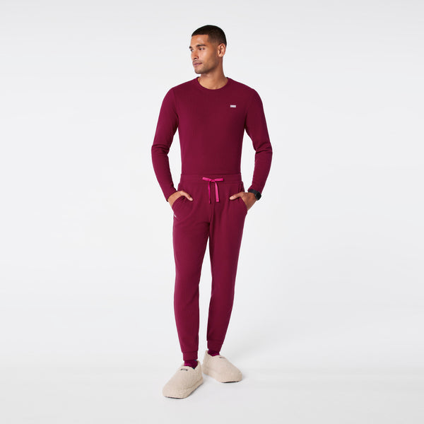 Men's Deep Cranberry Off-Shift Waffle - Jogger Sweatpant™