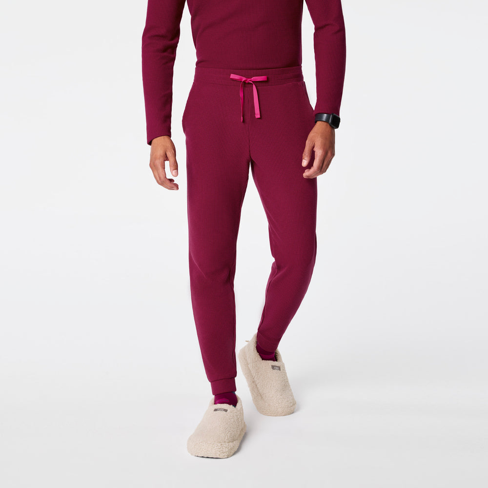 Men's Deep Cranberry Off-Shift Waffle - Jogger Sweatpant™