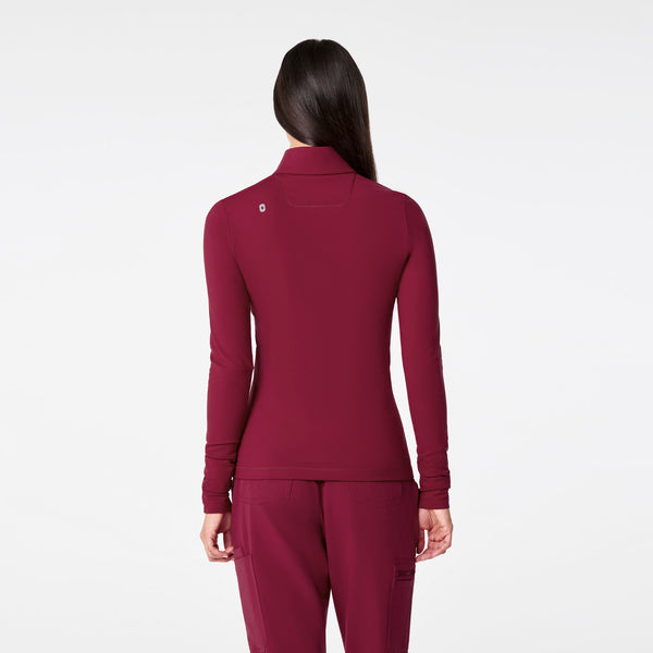 Women's Deep Cranberry ContourKnit Scrub Jacket
