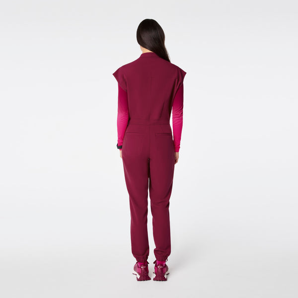 Women's Deep Cranberry Rafaela Cargo  -  Tall ScrubJumpsuit™