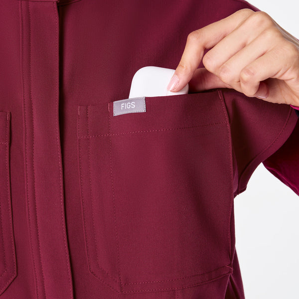 Women's Deep Cranberry Rafaela Cargo  -  Tall ScrubJumpsuit™