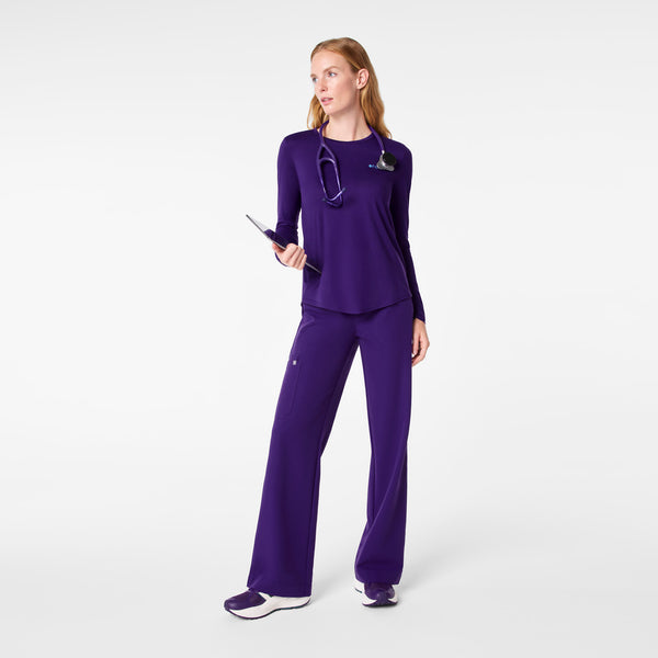 Women's Purple Pulse Sleigh Rounds - Long-Sleeve Underscrub