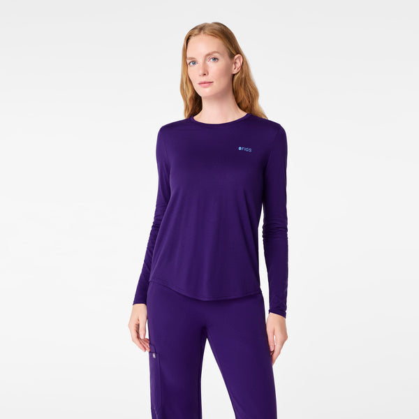 Women's Purple Pulse Sleigh Rounds - Long-Sleeve Underscrub