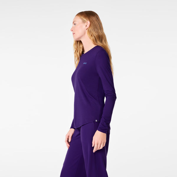 Women's Purple Pulse Sleigh Rounds - Long-Sleeve Underscrub