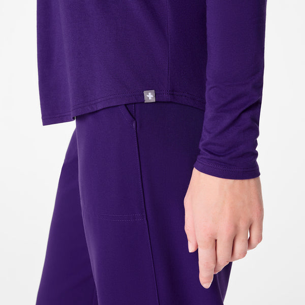 Women's Purple Pulse Sleigh Rounds - Long-Sleeve Underscrub