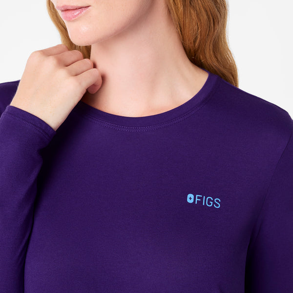 Women's Purple Pulse Sleigh Rounds - Long-Sleeve Underscrub