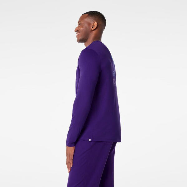 Men's Purple Pulse Sleigh Rounds - Long-Sleeve Underscrub