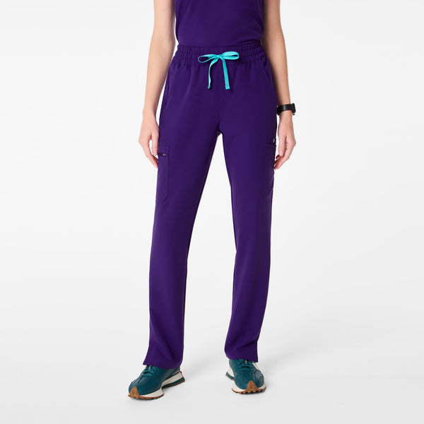 Women's Purple Pulse Dowa High-Rise Straight-Leg - Petite Scrub Pant