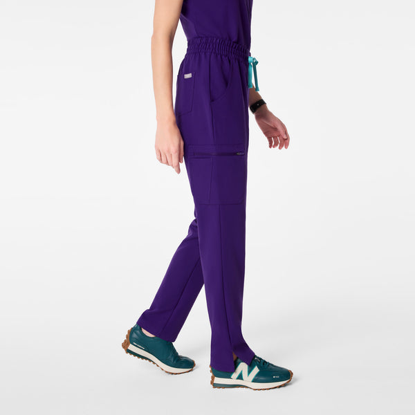 Women's Purple Pulse Dowa High-Rise Straight-Leg - Petite Scrub Pant