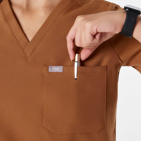 Women's Mocha Catarina -  Scrub Top™