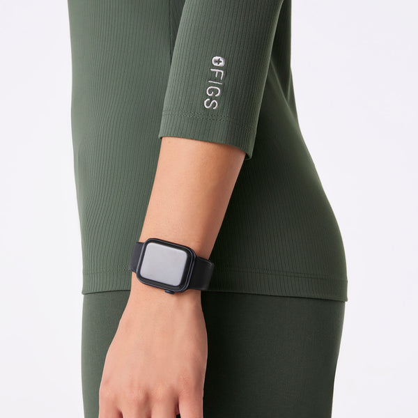 Women's Moss Palmer Ribbed- ¾ Sleeve Underscrub