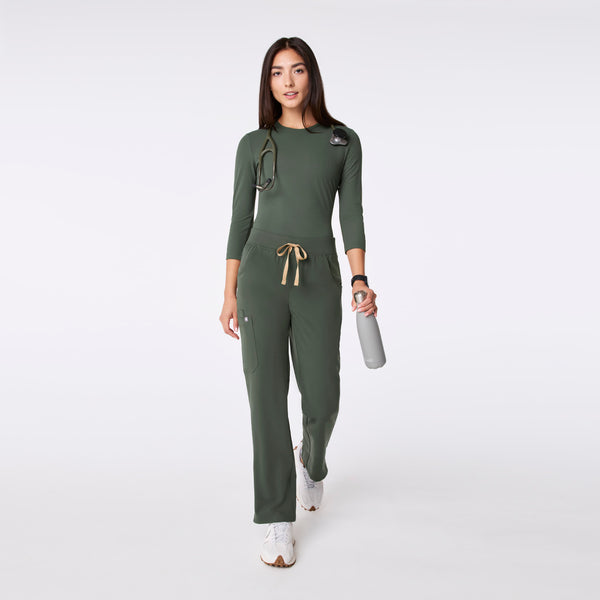 Women's Moss Palmer Ribbed- ¾ Sleeve Underscrub