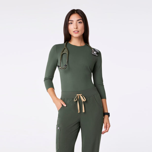 Women's Moss Palmer Ribbed- ¾ Sleeve Underscrub