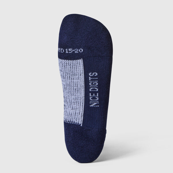 Unisex Navy Stripe FIGS | ArchTek® 15-20 mmHg - Crew Compression Socks