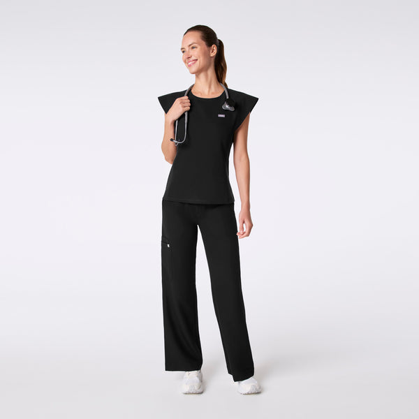 Women's Black Orillia Slim Scoop Neck - Scrub Top