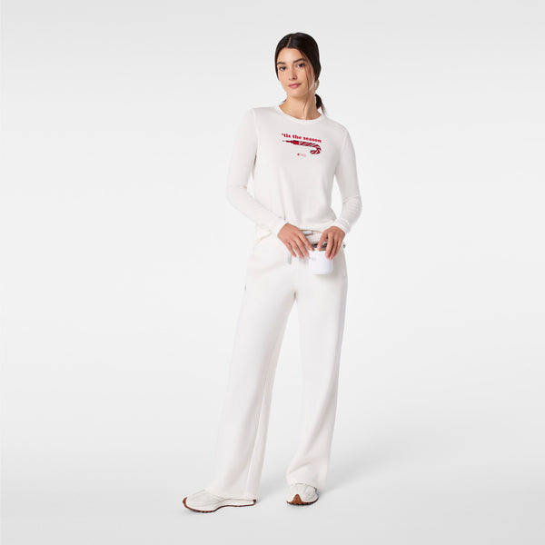 Women's Off White Tis The Season - Long-Sleeve Underscrub