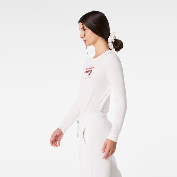 Women's Off White Tis The Season - Long-Sleeve Underscrub