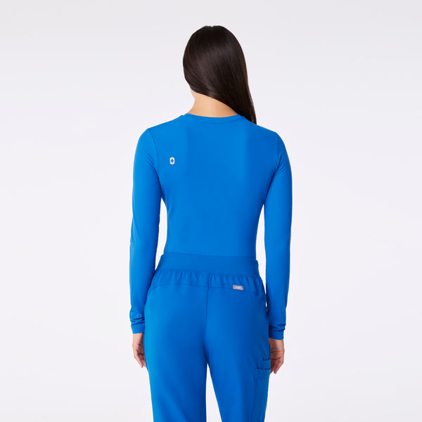 Women's Royal Blue Palmer Ribbed- Long-Sleeve Underscrub