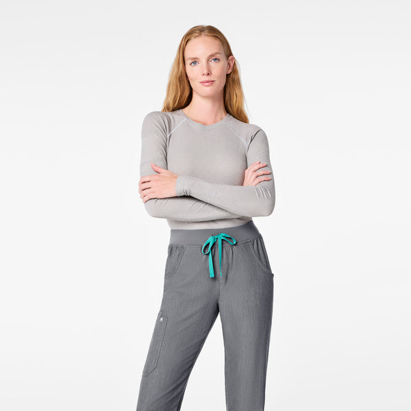 Women's Silver Frost Salta Shimmer Seamless - Long-Sleeve Underscrub