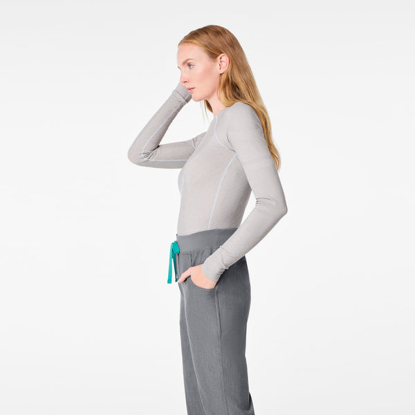 Women's Silver Frost Salta Shimmer Seamless - Long-Sleeve Underscrub